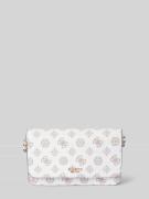 Guess Crossbody Bag mit Allover-Label-Print Modell 'LORALEE' in Weiss,...