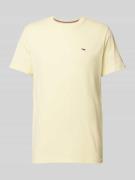 Tommy Jeans T-Shirt mit Label-Stitching in Gelb, Größe S