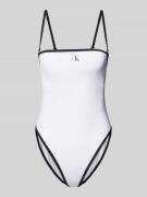 Calvin Klein Underwear Badeanzug mit Label-Print in Weiss, Größe XS