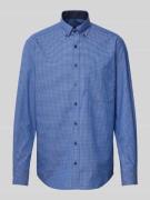 Eterna Comfort Fit Business-Hemd mit Vichy-Karo in Blau, Größe 40