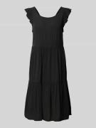 ICHI Minikleid im Stufen-Look Modell 'MARRAKECH' in Black, Größe XXL