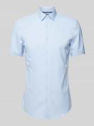 Jake*s Slim Fit Business-Hemd mit 1/2-Arm in Bleu, Größe 37/38