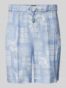 THE KOOPLES Regular Fit Shorts mit Allover-Print in Hellblau, Größe S