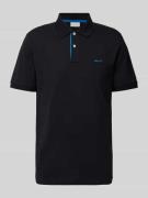 Gant Regular Fit Poloshirt mit Label-Stitching in Black, Größe S