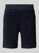 Marc O'Polo Shorts mit Strukturmuster in Dunkelblau, Größe S