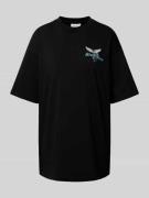 Sixth June T-Shirt mit Label-Print in Black, Größe XS