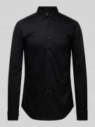 Desoto Slim Fit Business-Hemd mit Kentkragen in Black, Größe L