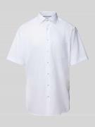 Eterna Modern Fit Business-Hemd mit Allover-Muster in Weiss, Größe 39
