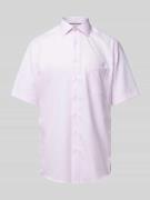 Eterna Modern Fit Business-Hemd mit Allover-Muster in Rose, Größe 41