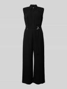 Mango Jumpsuit mit Taillengürtel Modell 'MATTY' in Black, Größe S