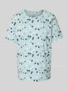 Tom Tailor T-Shirt mit Allover-Print in Mint, Größe S