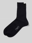 Falke Socken mit Label-Print Modell 'MILANO' in Black, Größe 39/40