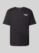 SELECTED HOMME T-Shirt mit Statement-Print in Black, Größe S