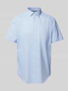 Christian Berg Men Regular Fit Business-Hemd mit Allover-Muster in Ble...