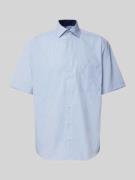 Eterna Comfort Fit Business-Hemd mit Gitterkaro in Bleu, Größe 41