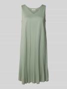 OPUS Minikleid mit abgerundetem V-Ausschnitt Modell 'Winga' in Mint, G...