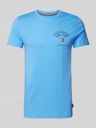 Tommy Hilfiger T-Shirt mit Label-Print in Ocean, Größe S