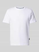 Tom Tailor T-Shirt mit Strukturmuster in Weiss, Größe L
