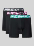 Nike Trunks mit elastischem Logo-Bund im 3er-Pack in Black, Größe S