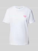 Only T-Shirt mit Motiv-Print Modell 'LUCIA' in Weiss, Größe S