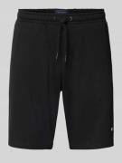 Christian Berg Men Sweatshorts mit Label-Detail in Black, Größe S