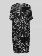 Fransa Knielanges Kleid mit Allover-Print Modell 'Relax' in Black, Grö...