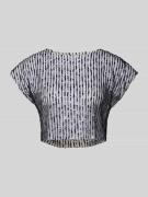Only Cropped T-Shirt aus transparentem Material Modell 'ESTRID' in Bla...