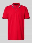 Fynch-Hatton Regular Fit Poloshirt mit Kontraststreifen in Rot, Größe ...