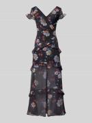 SISTAGLAM Abendkleid mit floralem Print in Black, Größe 34