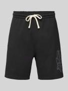 Multiply Apparel Sweatshorts mit Label-Print in Black, Größe L