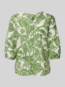 Soyaconcept Bluse mit Paisley-Muster und 3/4-Arm in Gruen, Größe S