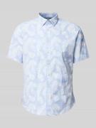 Jake*s Casual Fit Business-Hemd mit Allover-Muster in Hellblau, Größe ...