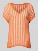 Soyaconcept Strickshirt mit V-Ausschnitt Modell 'Eman' in Orange, Größ...