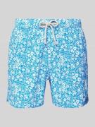 MC2 Saint Barth Badehose mit floralem Muster in Bleu, Größe S