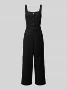 Only Jumpsuit aus Leinen-Viskose-Mix Modell 'CARO' in Black, Größe XS