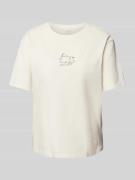 Jake*s Casual T-Shirt mit Motiv-Print in Offwhite, Größe XS