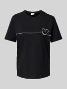 Vila T-Shirt mit Rundhalsausschnitt Modell 'COLBA' in Black, Größe XS