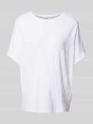 Brax T-Shirt mit floralem Muster in Weiss, Größe 34