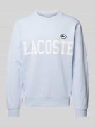Lacoste Classic Fit Sweatshirt mit Label-Print in Hellblau, Größe S