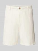 SELECTED HOMME Regular Fit Shorts mit Webmuster in Offwhite, Größe S