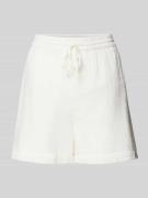 Pieces High Waist Shorts mit elastischem Bund Modell 'STINA' in Weiss,...