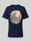 Tom Tailor T-Shirt mit Motiv-Print in Dunkelblau, Größe S
