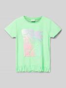s.Oliver RED LABEL T-Shirt mit Motiv-Print in Neon Gruen, Größe 92