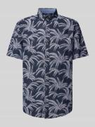 Tom Tailor Freizeithemd mit floralem Muster in Dunkelblau, Größe S