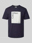 CK Calvin Klein T-Shirt mit Label-Print in Graphit, Größe S