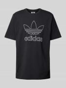 adidas Originals T-Shirt mit Label-Print in Black, Größe M