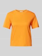 s.Oliver RED LABEL T-Shirt mit Seitenschlitzen in Orange, Größe 34