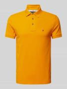 Tommy Hilfiger Poloshirt mit Label-Stitching in Orange, Größe L