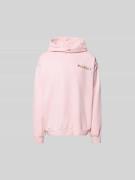 Marni Oversized Hoodie mit Label-Print in Rosa, Größe 48