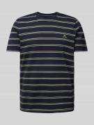 Christian Berg Men T-Shirt mit Label-Stitching in Marine, Größe L